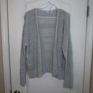 GAP for Good Womans XXL Grey Open Knit Cardigan